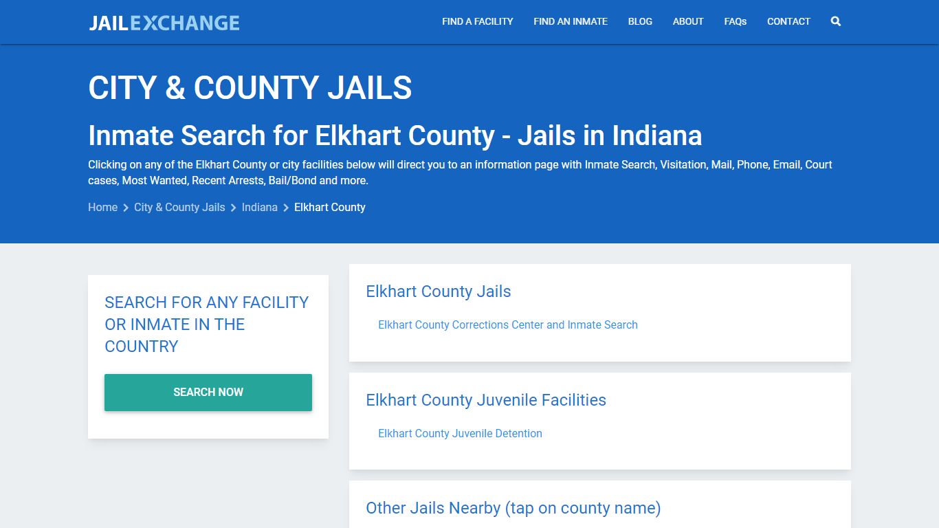 Inmate Search for Elkhart County | Jails in Indiana - Jail Exchange